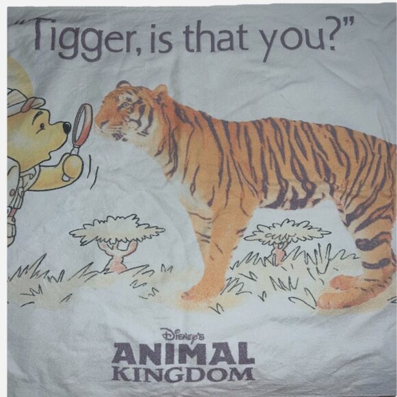 VTG Disney Winnie The Pooh Animal Kingdom “is That You Tigger?” Beach Towel Y2K - Picture 4 of 12